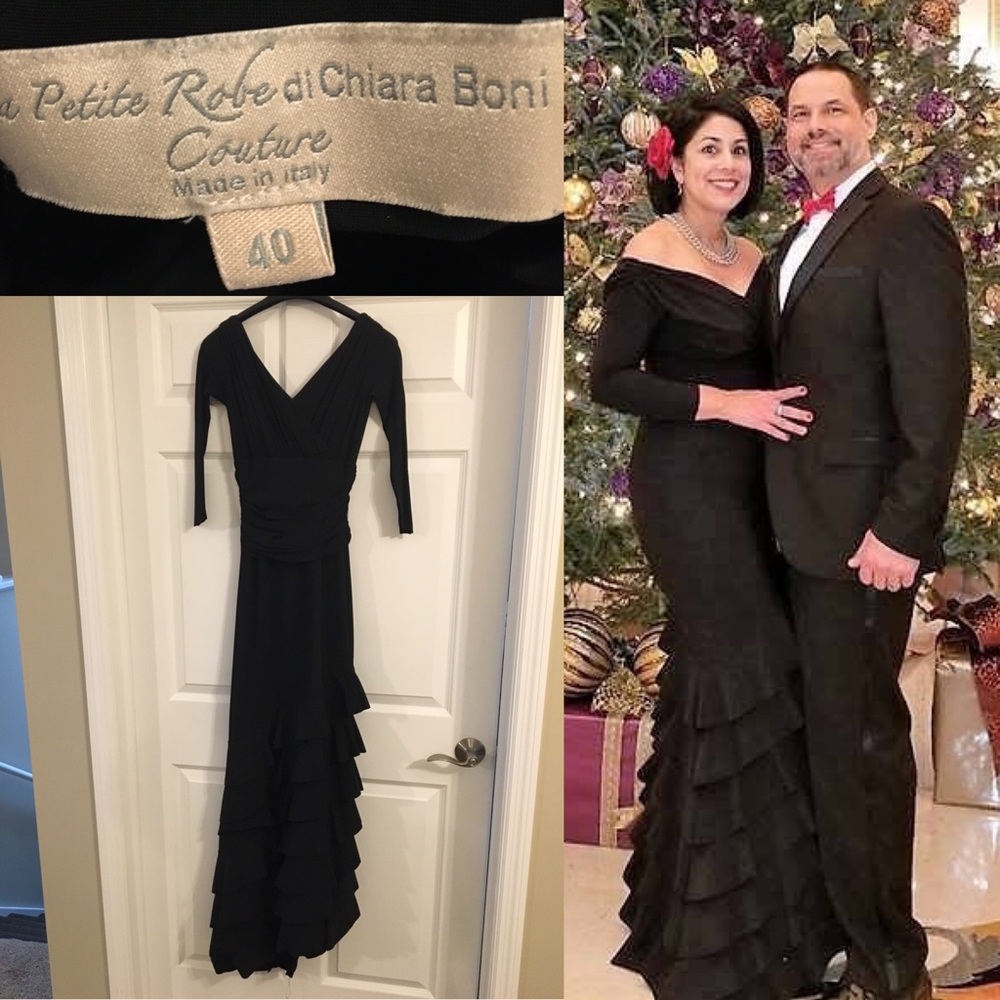 Chiara Boni Le Petite Robe Black SpanishStyle Gown